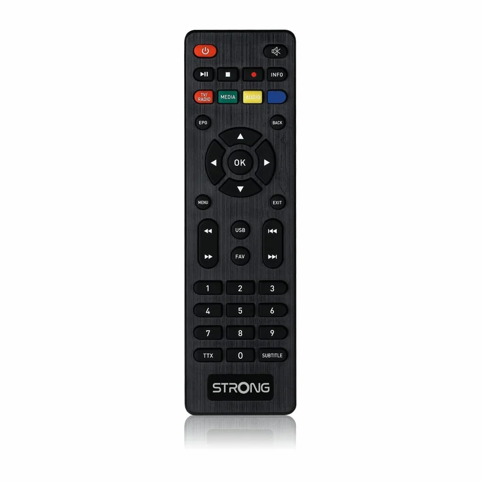 STRONG - Dekoder TNT Full HD - SRT8109 - Funkcja rejestratora - Zgodność z normami HEVC265 & Dolby Digital Plus - Port HDMI, SCART, USB - Elektroniczny przewodnik po programach - Czarny