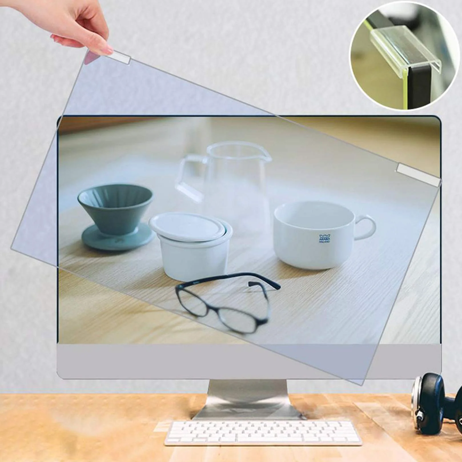 WLWLEO Protector Ekran dla laptopa 12-17 cali Blokowanie promieni UV i niebieskie światło, Łagodzi zmęczenie oczu, Twarda folia odporna na zarysowania do komputera Notebook,17" 400 × 255mm