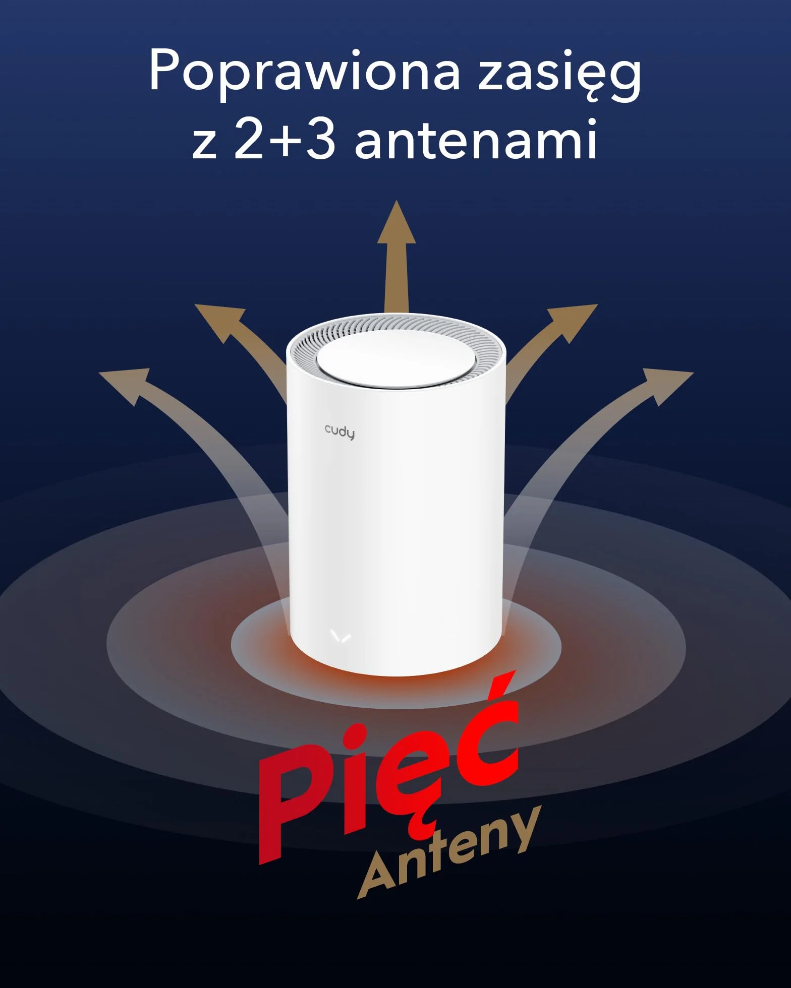 Cudy AX3000 2.5G System Wi-Fi 6 Mesh Dla Całego Domu, Idealny dla Internetu 1Gig+, Wireguard, OpenVPN, Zerotier, Opakowanie, M3000 1-Pack (M3000 1-Pack V2.0)