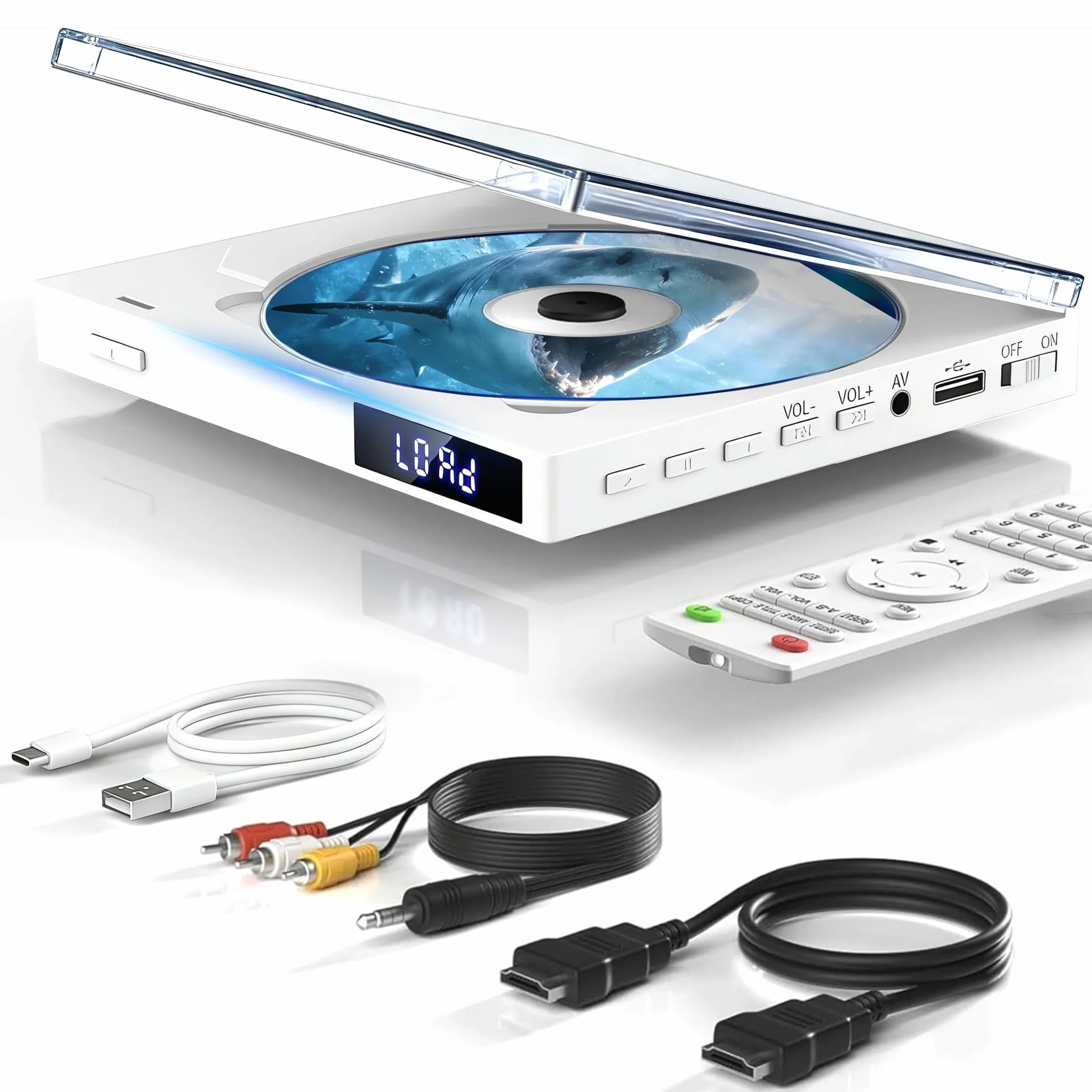 Kompaktowy odtwarzacz DVD 1080P HDMI PAL/NTSC z wejściami HDMI/AV/USB/AUX