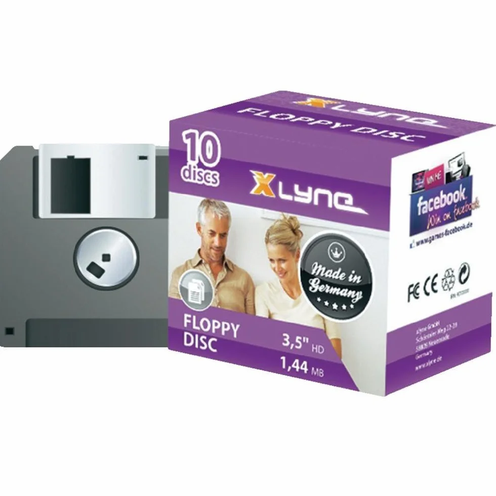 XLYNE zestaw 10 dyskietek, 1,44 MB - 8,9 cm (3,5 cala)