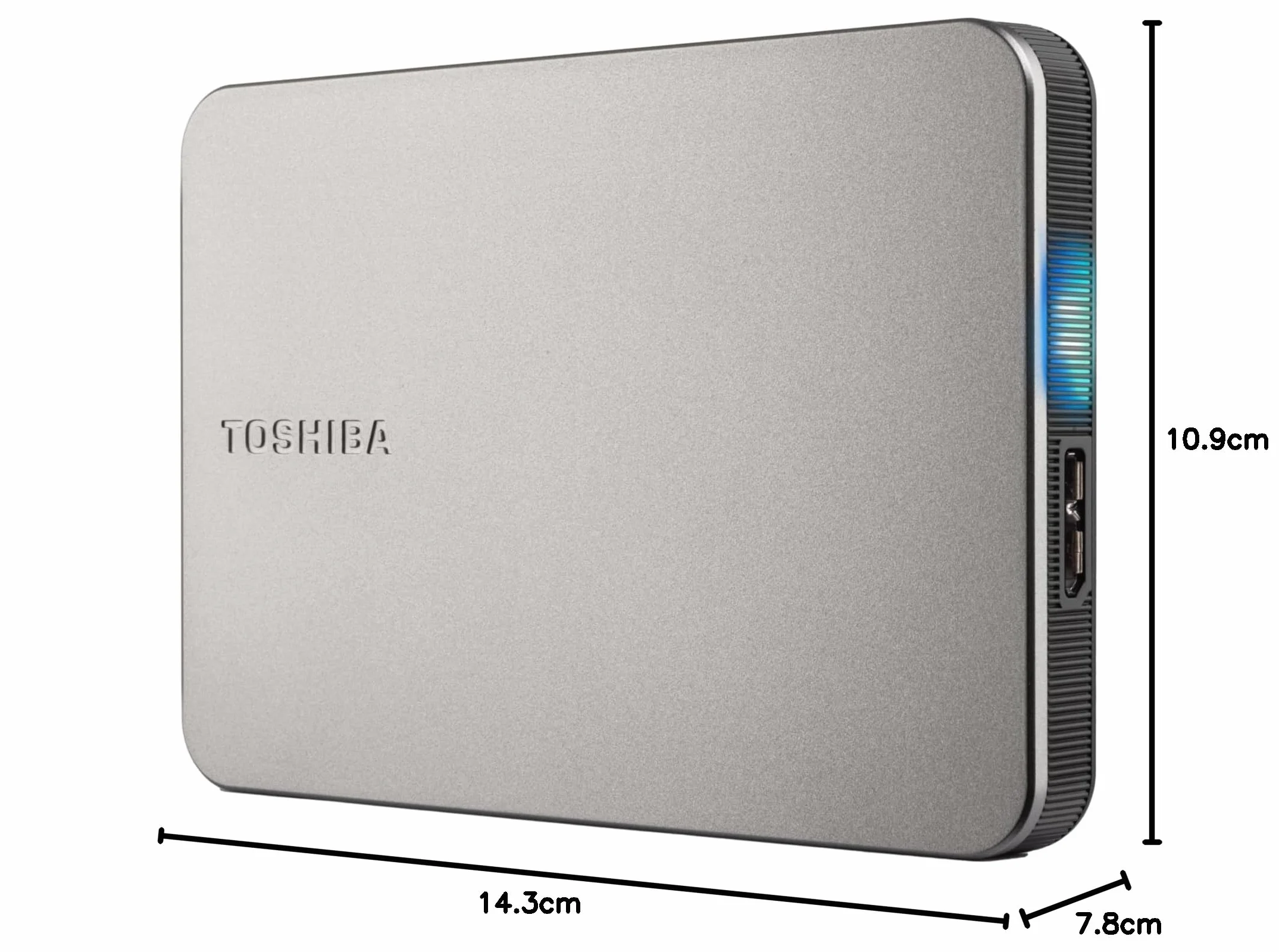 Disco rigido esterno - TOSHIBA - Canvio Flex - 1 TB - Argento - Prestazioni eleganti