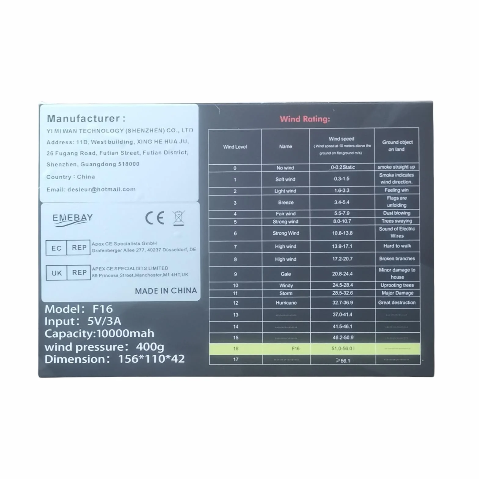 EMEBAY Elektryczna Dmuchawa Powietrzna 160000 obr./min Bateria 10000mAh