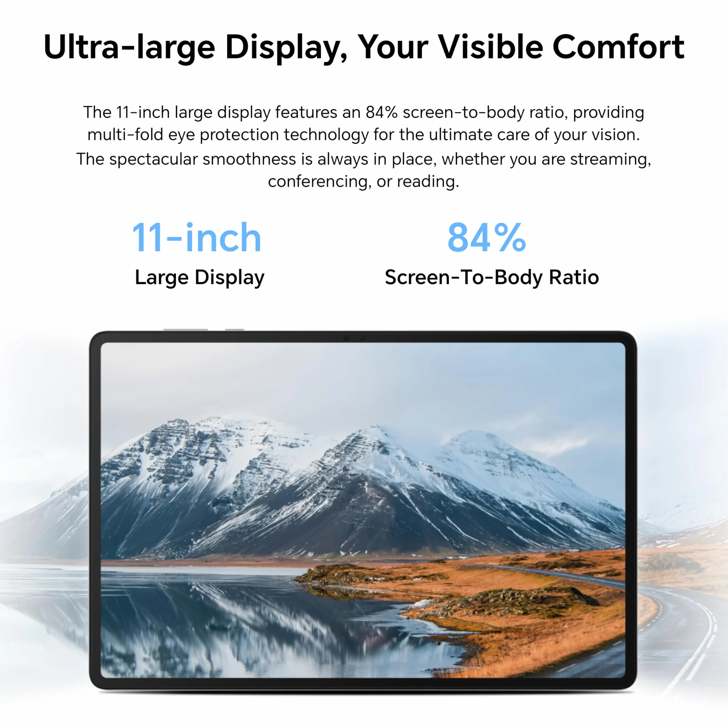 HONOR Pad X8a, tablet Wi-Fi 11-calowy, pamięć masowa 128 GB, bateria 8300 mAh, czterogłośnikowy, smukła metalowa konstrukcja, Android 14, szary (Space Grey)