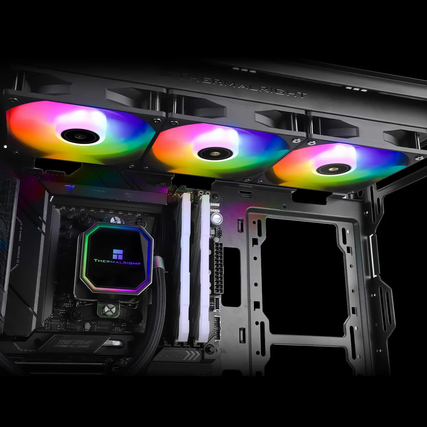 Thermalright Frozen Prism 360 Czarny ARGB Cieczochłodny Radiator CPU z 120mm ARGB PWM Wentylatorem, Radiator Komputerowego dla AM4/AM5, Intel lga1700/1851/1150/1151/1200/2011