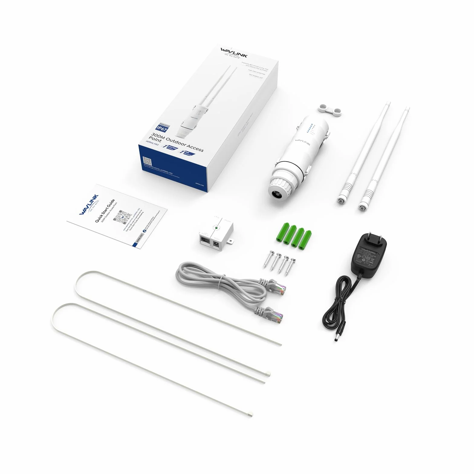 Wavlink N300 Wzmacniacz WiFi 2,4G Outdoor PoE Zewnętrzny