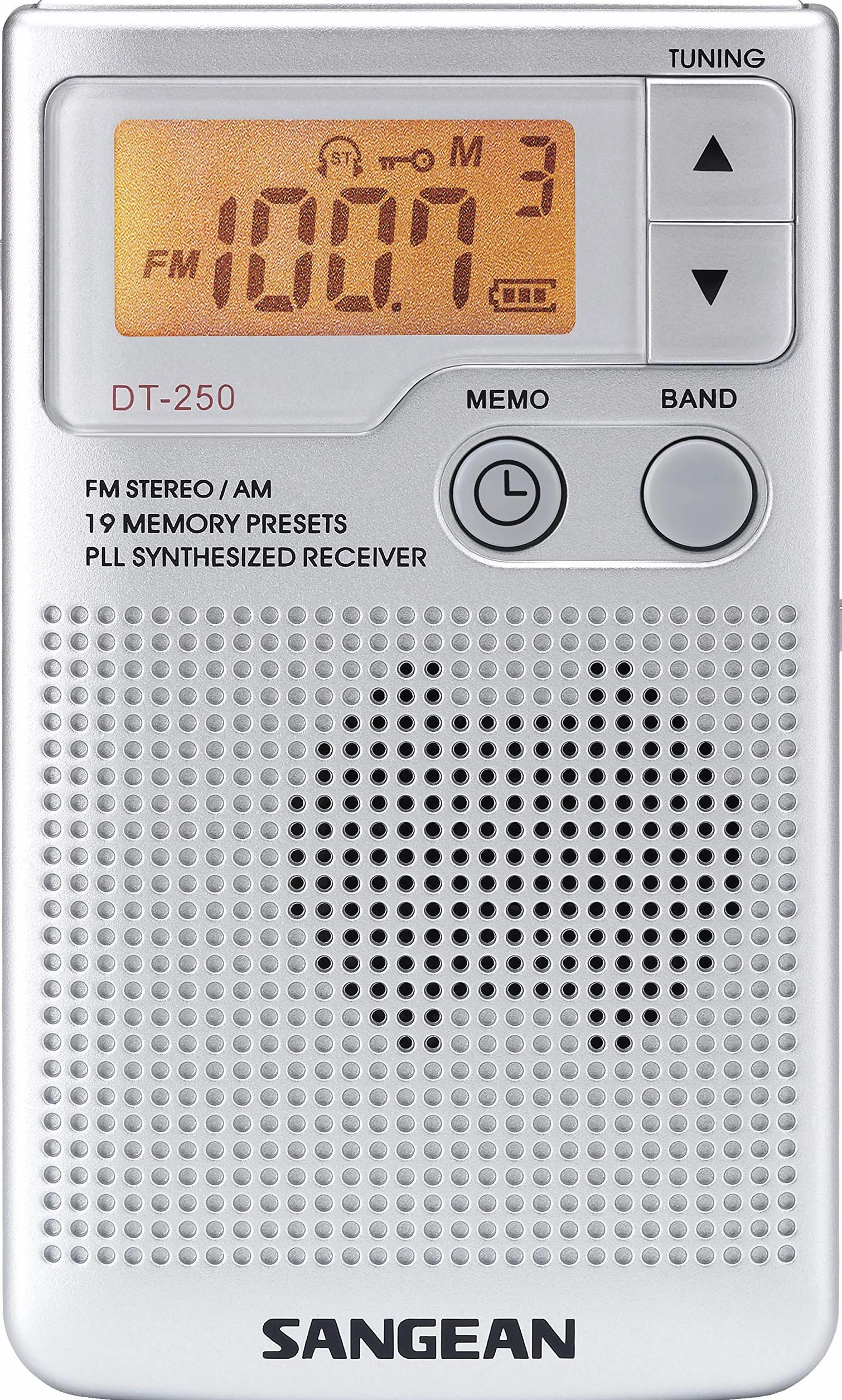 Sangean DT-250 radio, srebrny