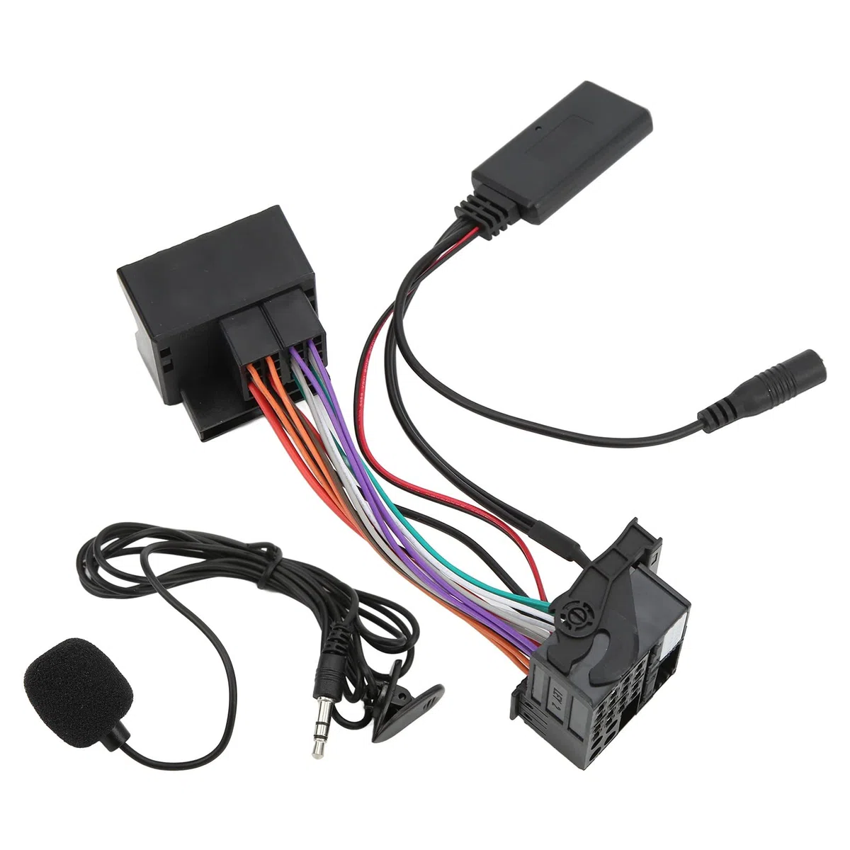 ZJchao Adapter samochodowy Aux Adapter do RCD310 RCD510 RNS510 ABS Łatwa instalacja z przewodem zasilającym