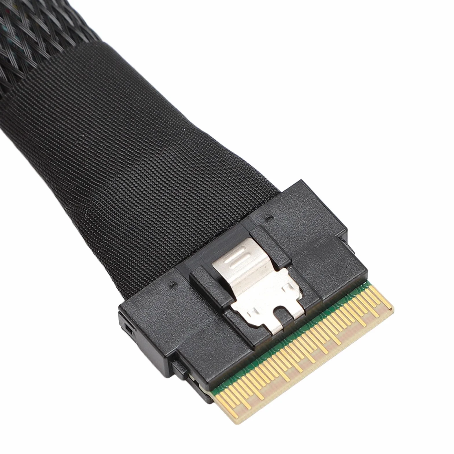 SFF-8654 8I na 2xSFF-8639 NVME U.2, kabel adaptera NVMe, 24 Gb/s 80 cm cienki do kabla adaptera karty SAS do płyty głównej SSD, długość 31,50 cala