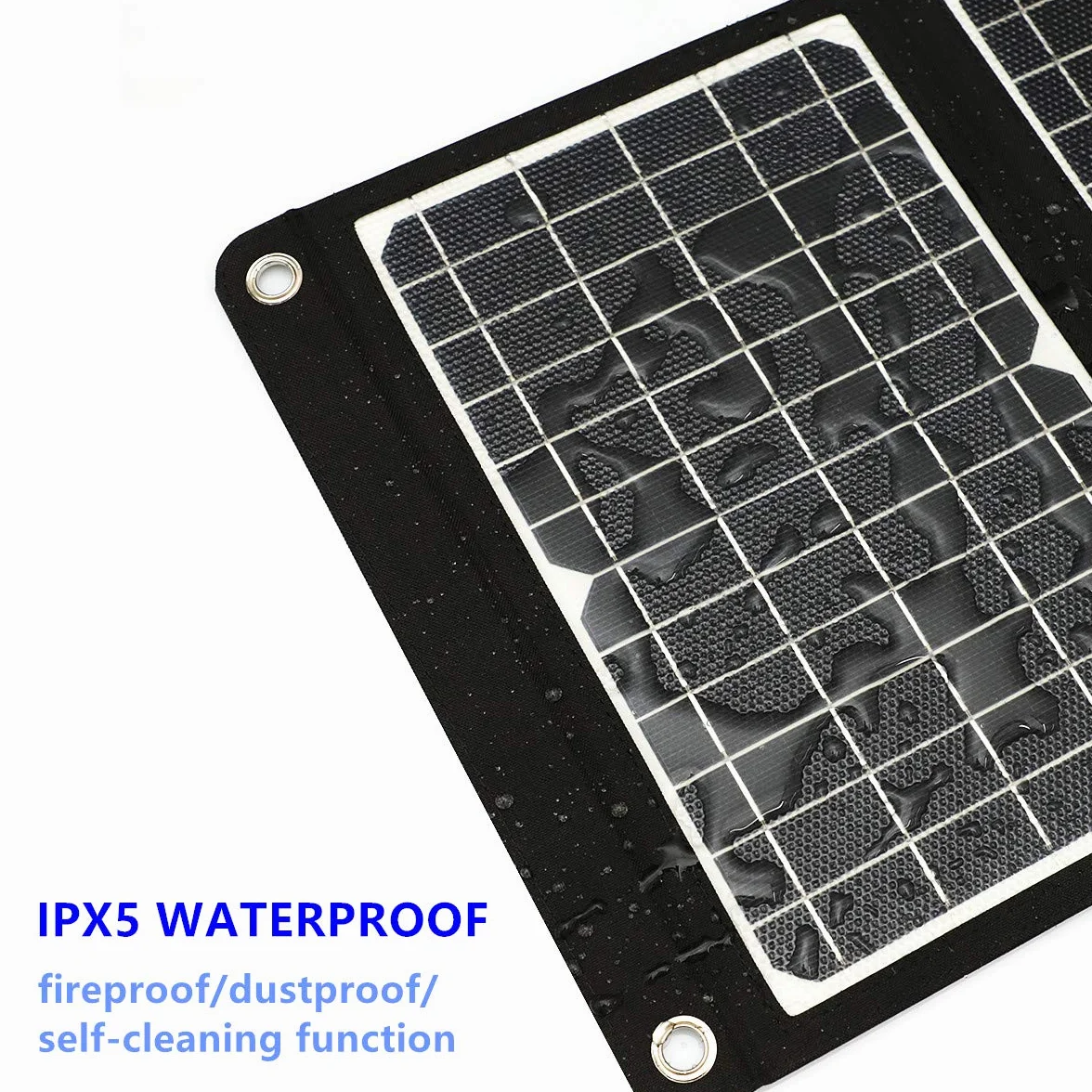 ELECAENTA 30W ETFE Przenośna Ładowarka Solarna 3 Porty USB PD18W QC3.0 USB-C Zamek Panel Słoneczny Przenośny Zestaw Paneli Słonecznych Wodoodporny dla Telefonów Komórkowych Smartfonów Tablet Powerbank