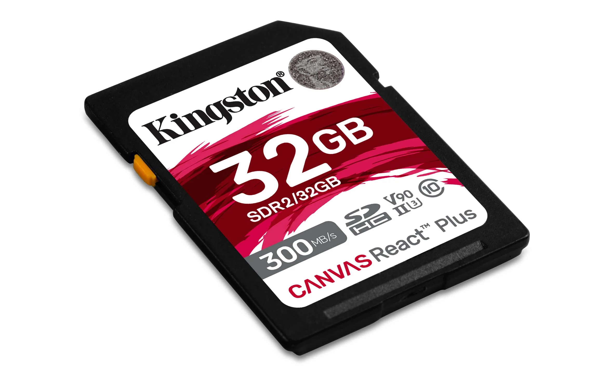 Kingston Canvas React Plus 32 GB karta pamięci SDHC UHS-II 300R/260W U3 V90 do Full HD/4K/8K - SDR2/32GB