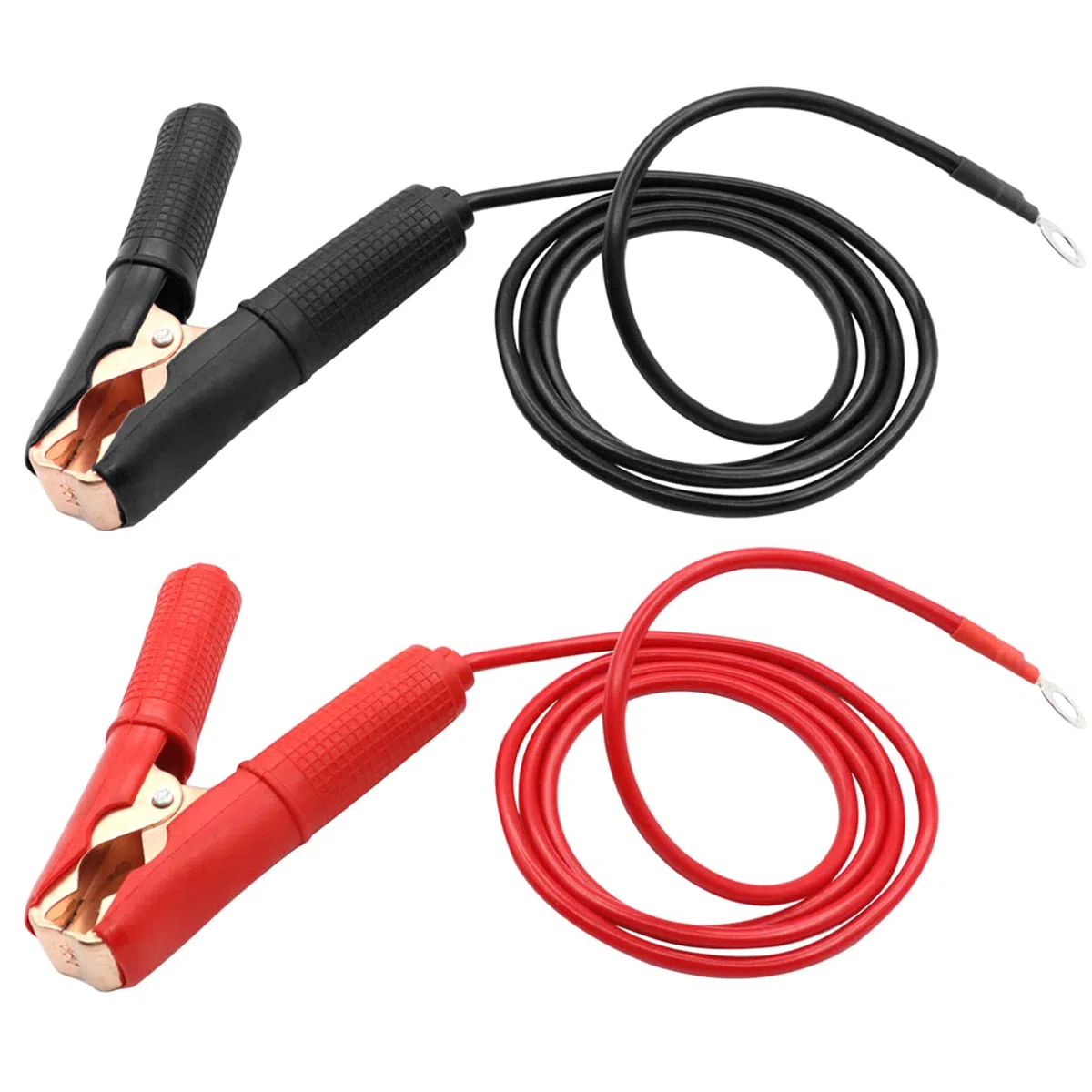 Zaciski do akumulatora krokodyla 12V 24V Zaciski samochodowe krokodyle Zaciski do akumulatora kablowego 30A 14 AWG, do baterii samochodowych innych urządzeń (1.8 m)