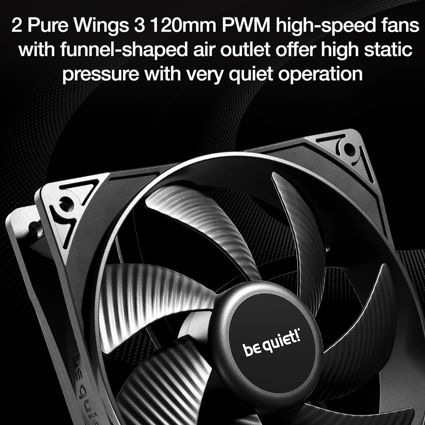 be quiet! Pure Loop 3 240 mm All-in-One chłodzenie wodne do lekko podkręconych systemów AMD/Intel, 2 x wentylatory Pure Wings 3 120 mm PWM, wysokie ciśnienie statyczne, cicha pompa PWM