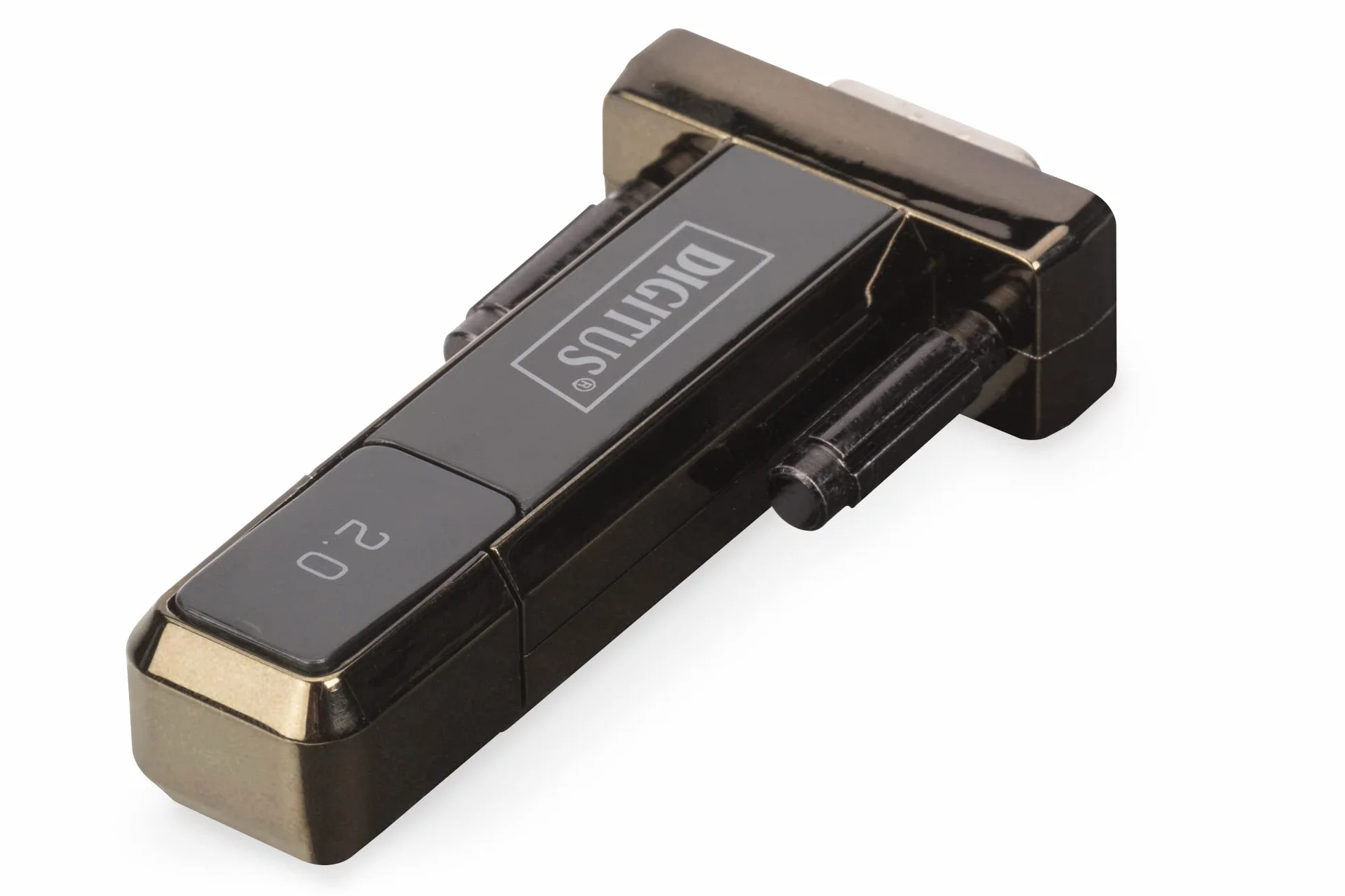 DIGITUS USB na adapter szeregowy - RS232 konwerter - USB 2.0 Typ-A do DSUB 9M - FTDI FT232RL chipset - wraz z kablem 80 cm