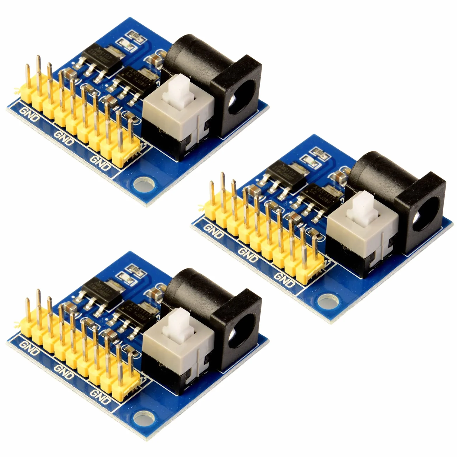 DC-DC 12 V do 3,3 V 5 V 12 V Multi-Wyjście Breadboard Zasilacz Adapter Power Supply moduł kompatybilny z Arduino (3 sztuki)