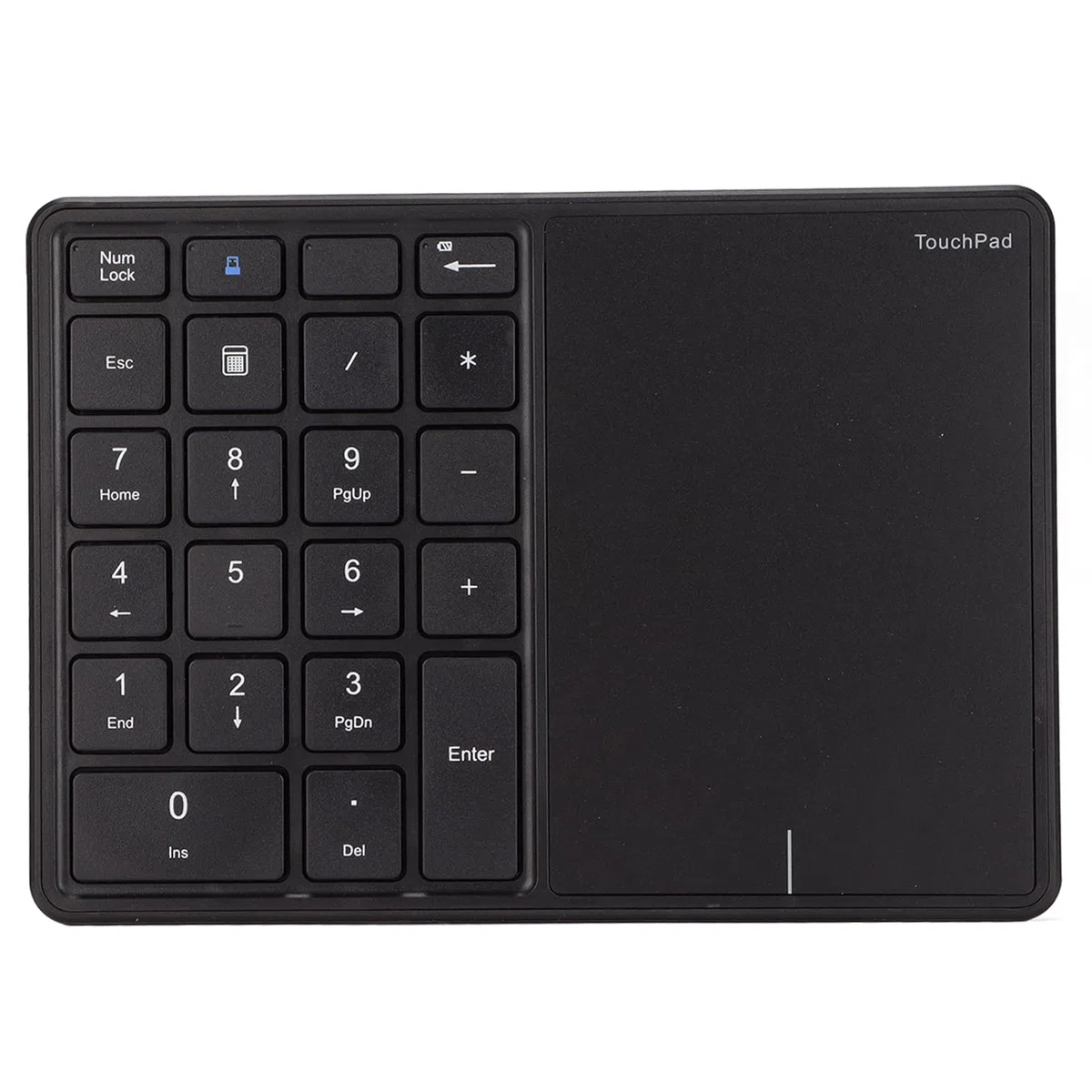 Bezprzewodowa Klawiatura Numeryczna z Panelem Dotykowym, Klawiatura Numeryczna Bluetooth do Laptopa, 22 Klawisze Bezprzewodowa Klawiatura Numeryczna BT Dual Mode, 2.4G 2 w 1 (Czarny)