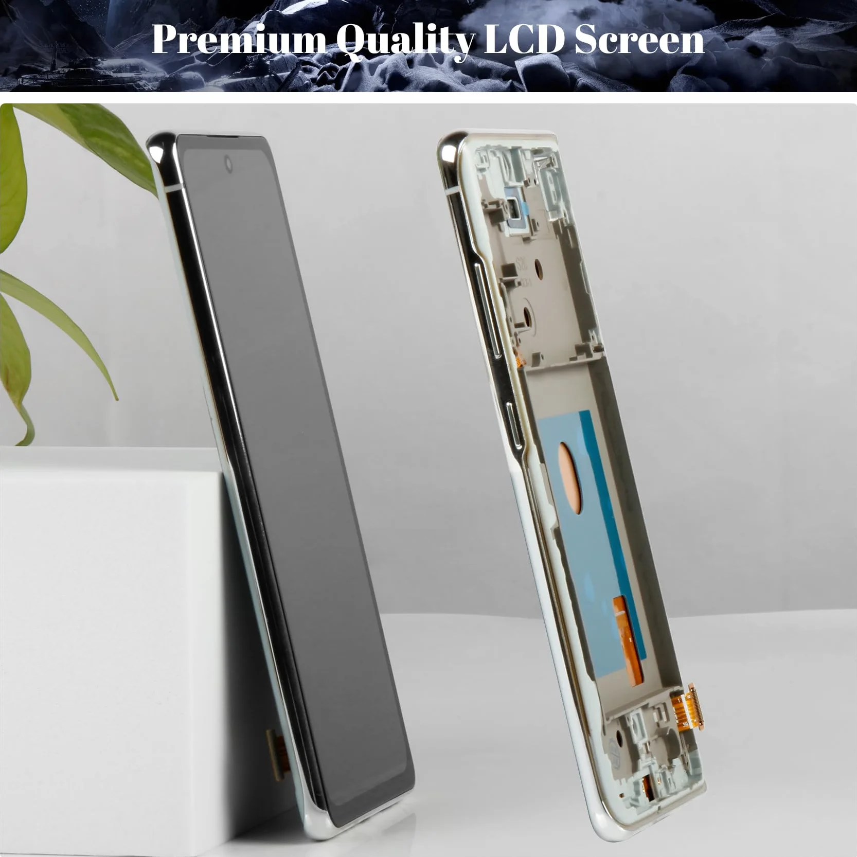 OLED ekran LCD do Samsung Galaxy S20 FE 5G SM-G781B wyświetlacz dotykowy digitizer zestaw naprawczy z ramą srebrny
