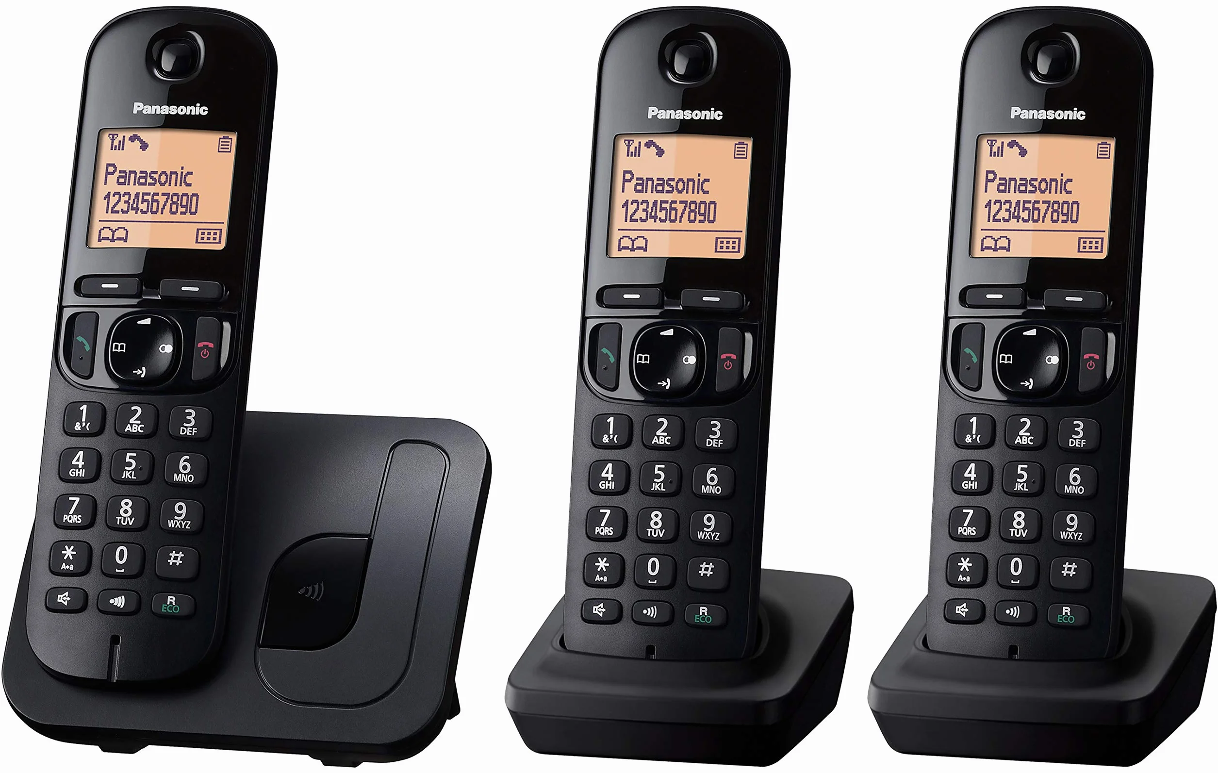 Panasonic KX-TGC210 Bezprzewodowy telefon stacjonarny z wyświetlaczem LCD i identyfikatorem dzwoniącego