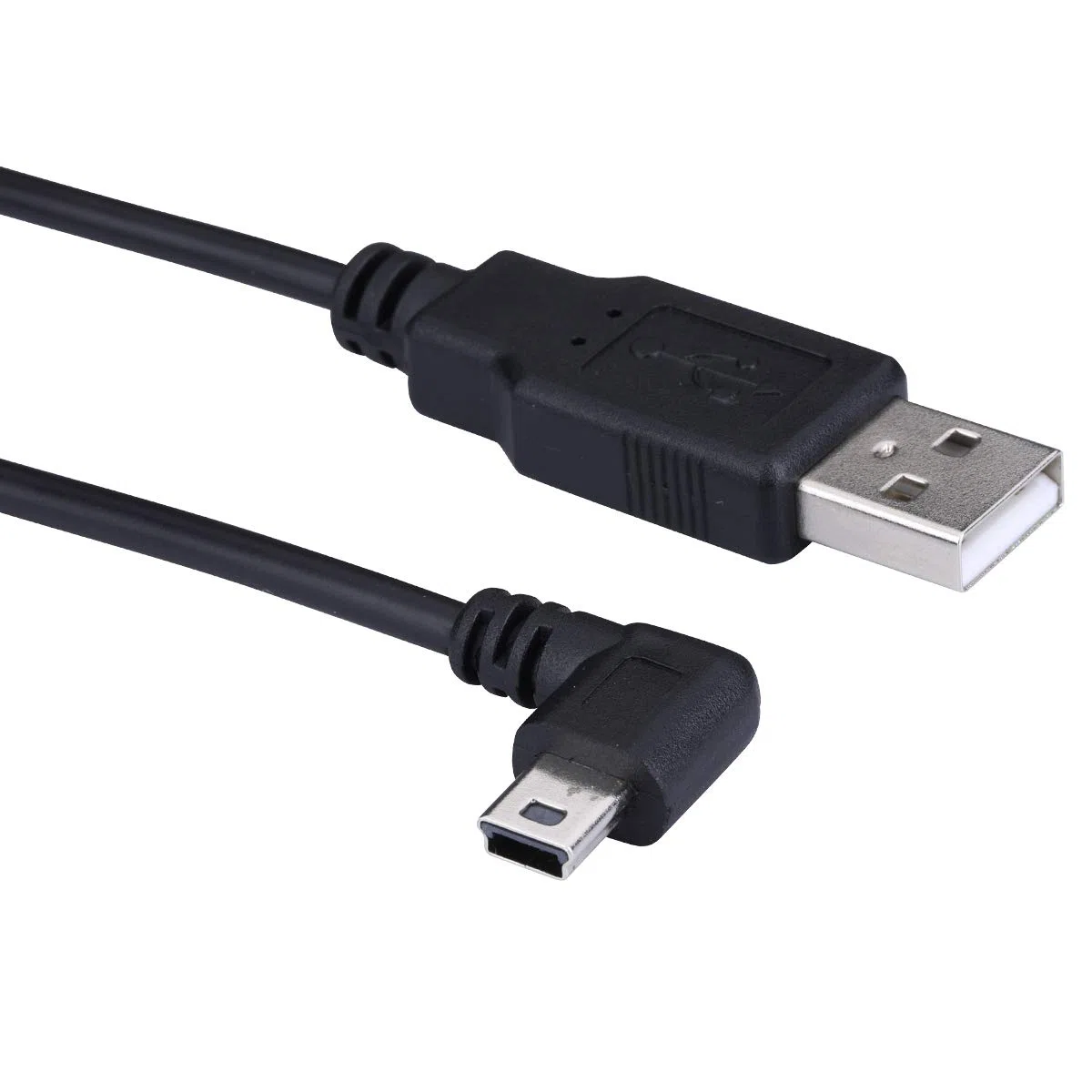 Bardzo długi mini kabel USB 90 stopni kąt lewy przewód do ładowania z 5 klipsami do Garmin Dash Cam Car Dashcam GPS Navigator DVR Camera GoPro (5 metrów kąt lewy)