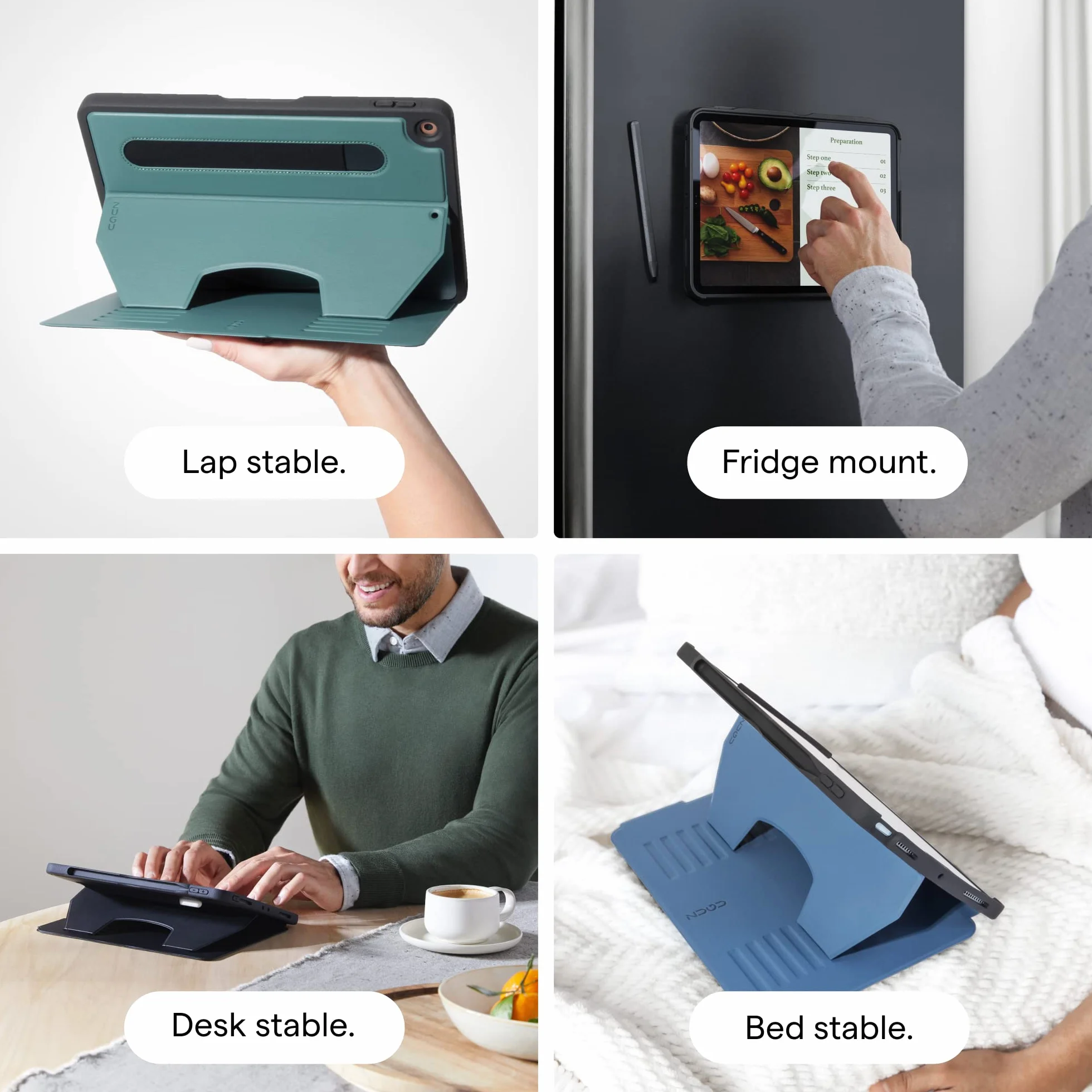 ZUGU CASE Etui Ochronny iPad Air 11 M4 2026 M3 2025 M2 2024 iPad Air 5/4 10.9 Cala Magnetycznie Stojak Ładowanie Apple Pencil Czarny