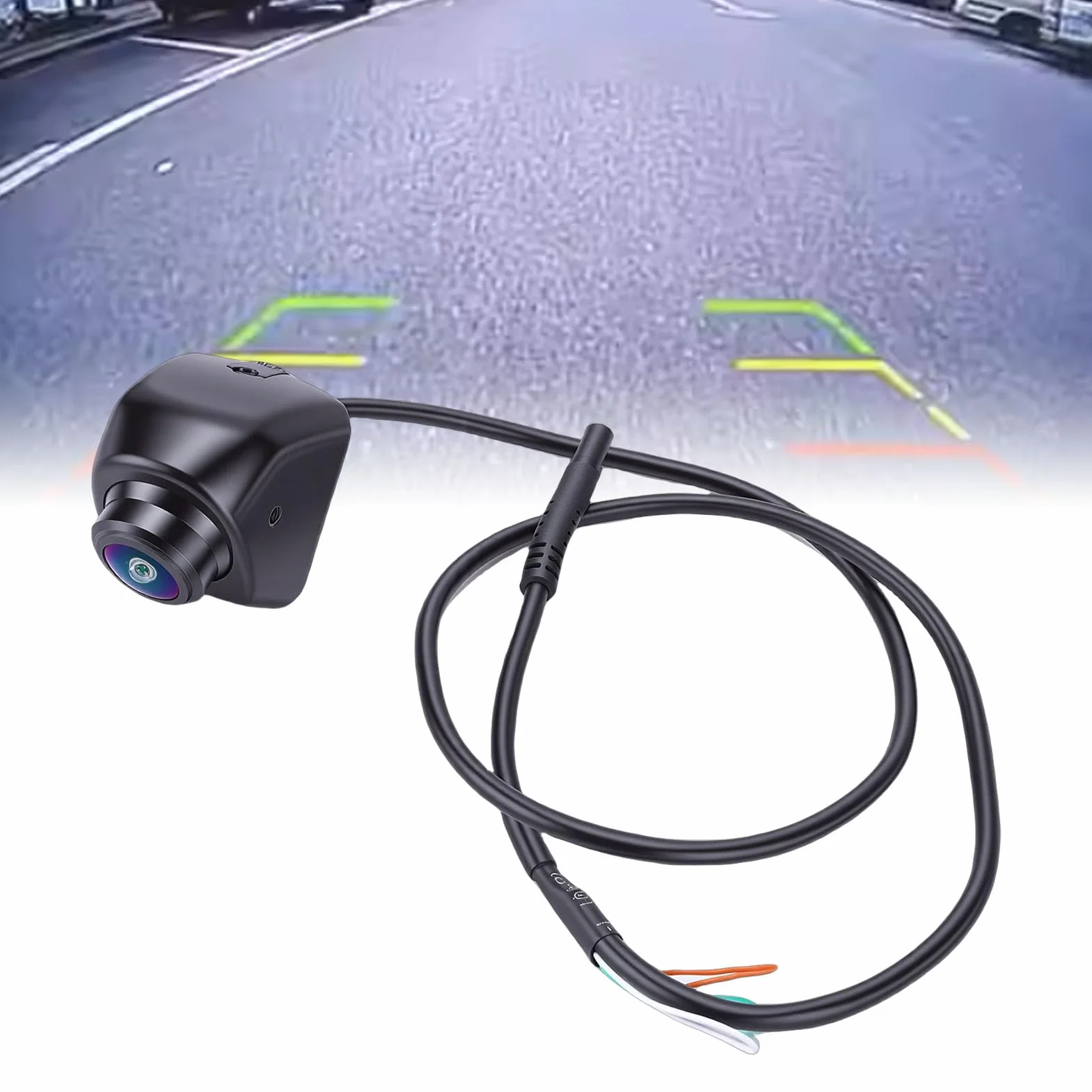 Garsent Kamera Cofania, Szerokokątna Kamera Cofania AHD 720P 170 Stopni, HD Night Vision Wodoodporna Uniwersalna do Pojazdu Samochodowego SUV RV
