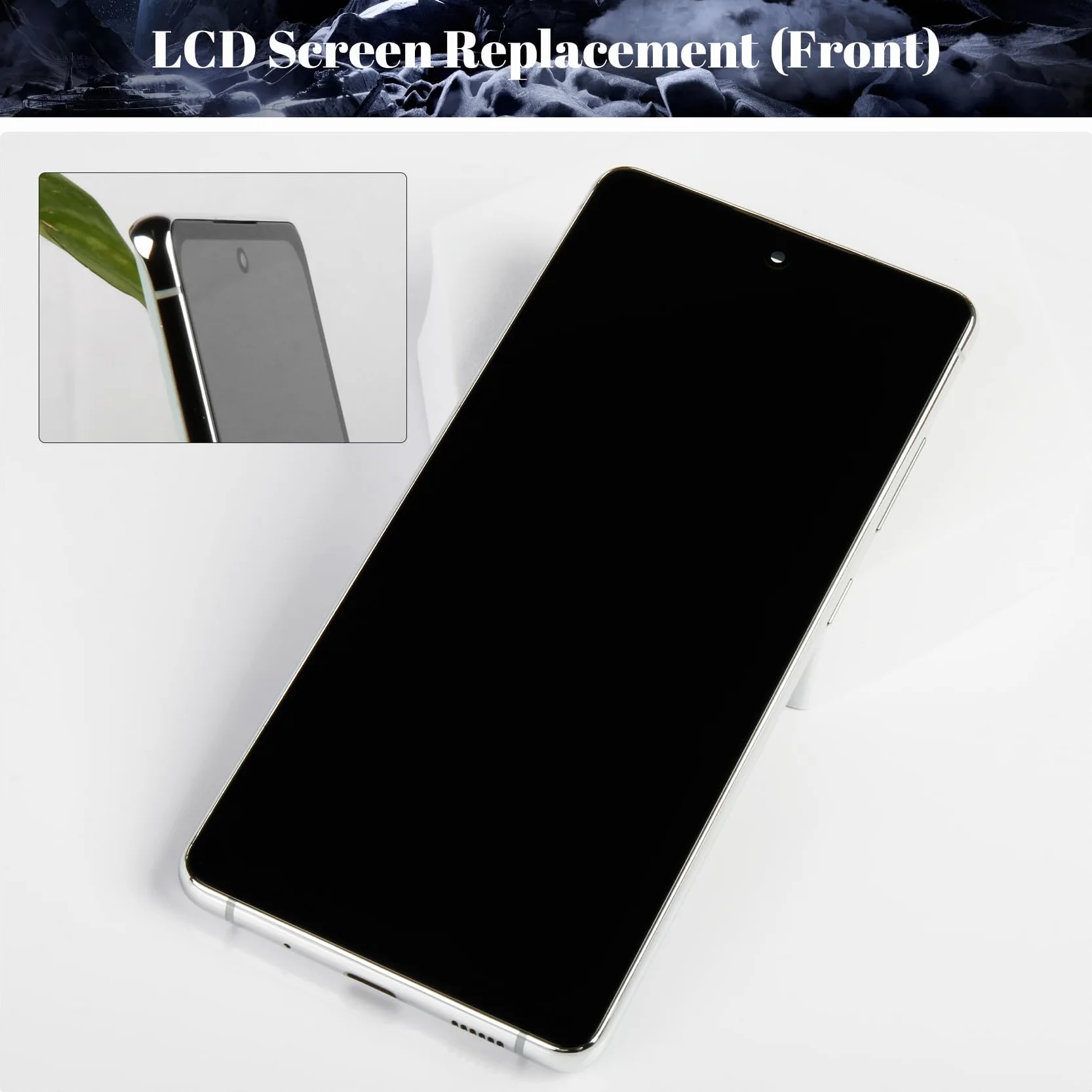 OLED ekran LCD do Samsung Galaxy S20 FE 5G SM-G781B wyświetlacz dotykowy digitizer zestaw naprawczy z ramą srebrny