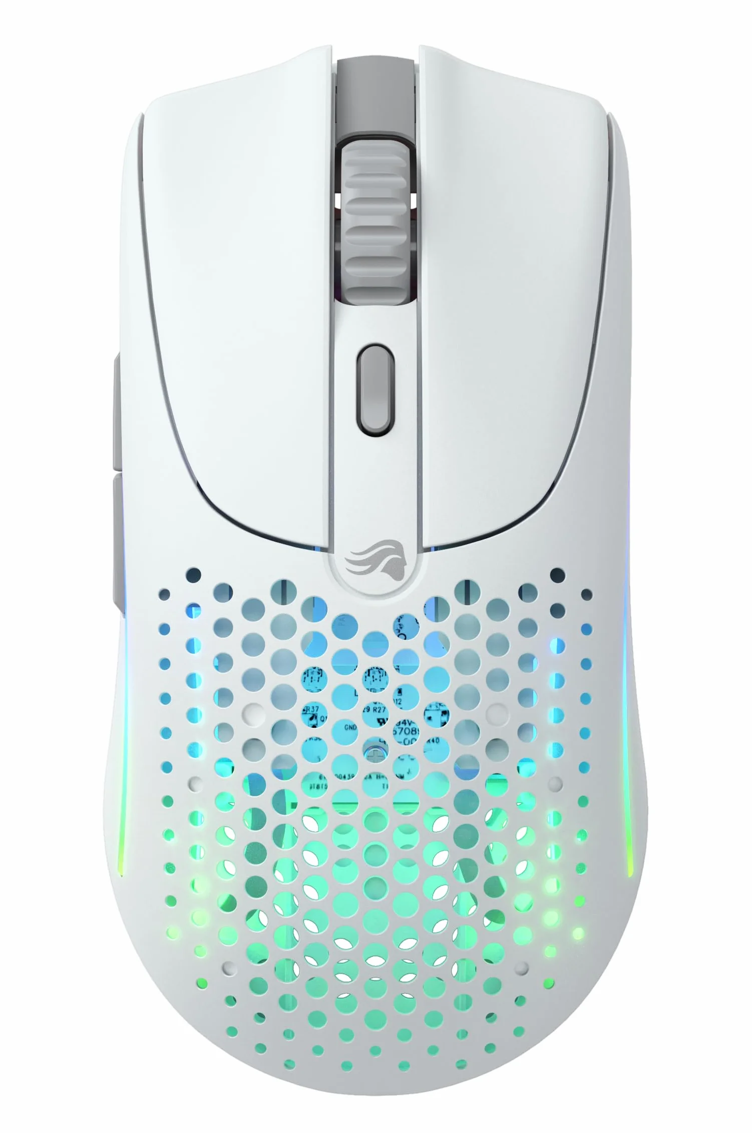 GLORIOUS Gaming Model O 2 Wireless – hybrydowa 2,4 GHz/Bluetooth, długi czas baterii, superlekka (68 g), czujnik BAMF 2,0 26k, RGB, oburęczna, 6 przycisków, ślizgacze – biel