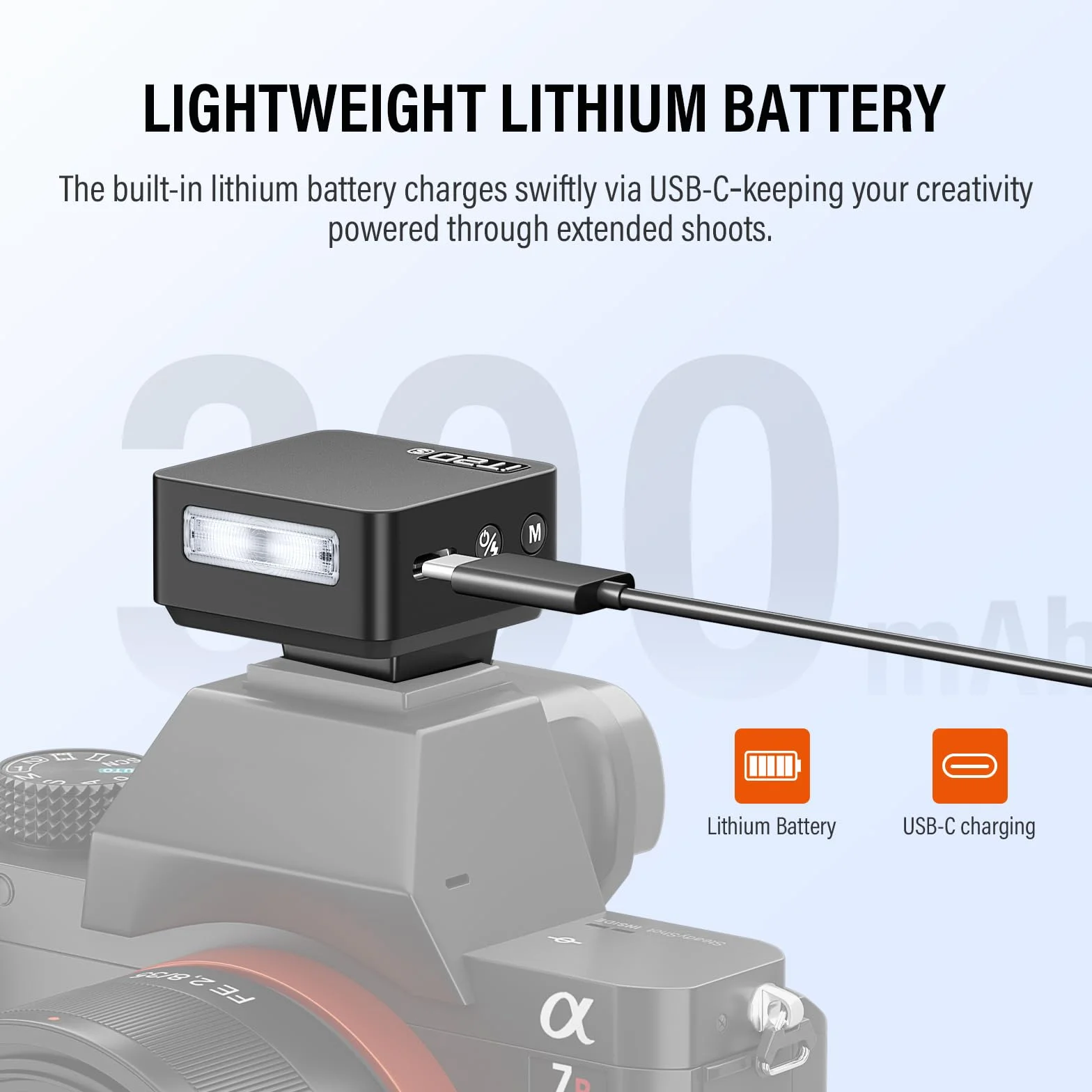Godox iT20-S Speedlite Błysk TTL 6 Poziomów Mocy 700 Pełnej Mocy 1,5s Czas Recyklingu Magnetyczny Hot Shoe Sony DSLR Czarny