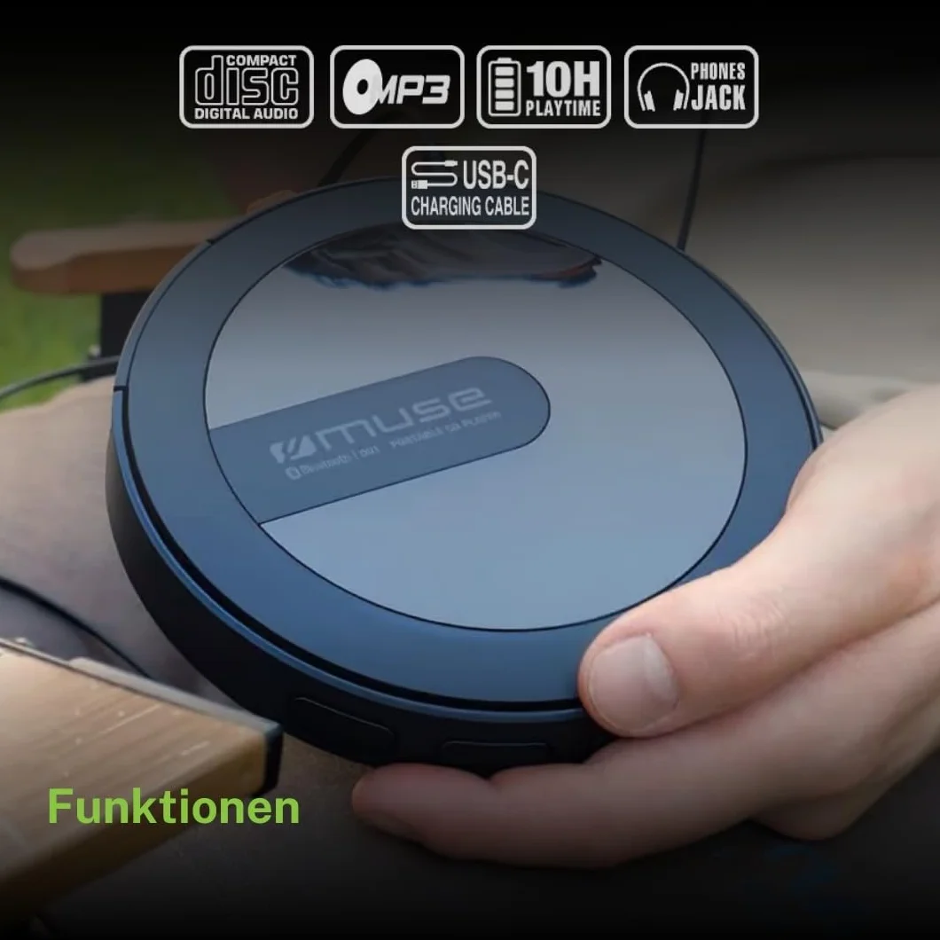 Przenośny odtwarzacz CD/MP3 M-920 DMO z Bluetooth, OLED, USB-C, akumulator 2000 mAh