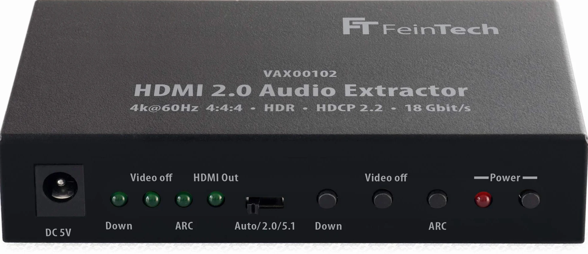 FeinTech VAX00102 HDMI 2.0 Audio Extractor, ARC 4K HDR, czarny