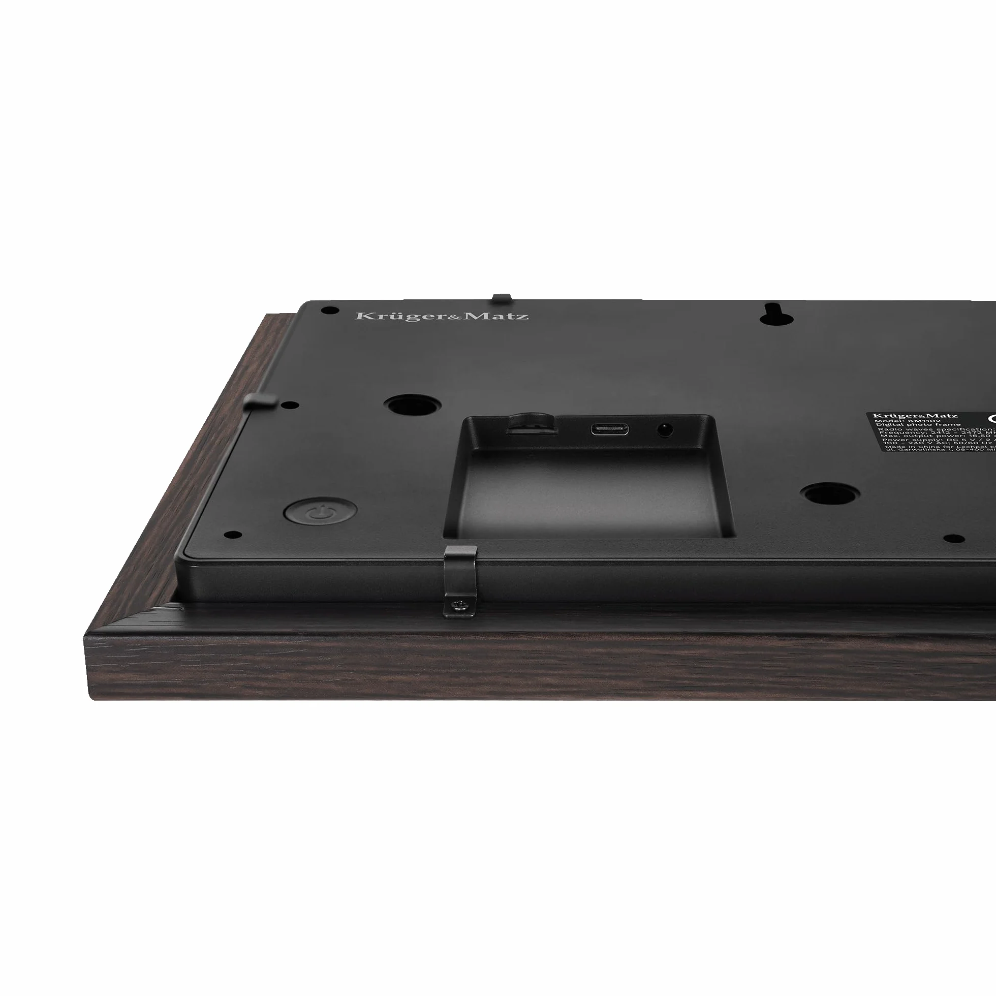 Krüger&Matz Cyfrowa Ramka na Zdjęcia FRAMEO 1280x800 px 10,1" Wi-Fi MicroSD Odtwarzanie Klipów Wideo Timer Pogoda Drewniana Ramka KM1102