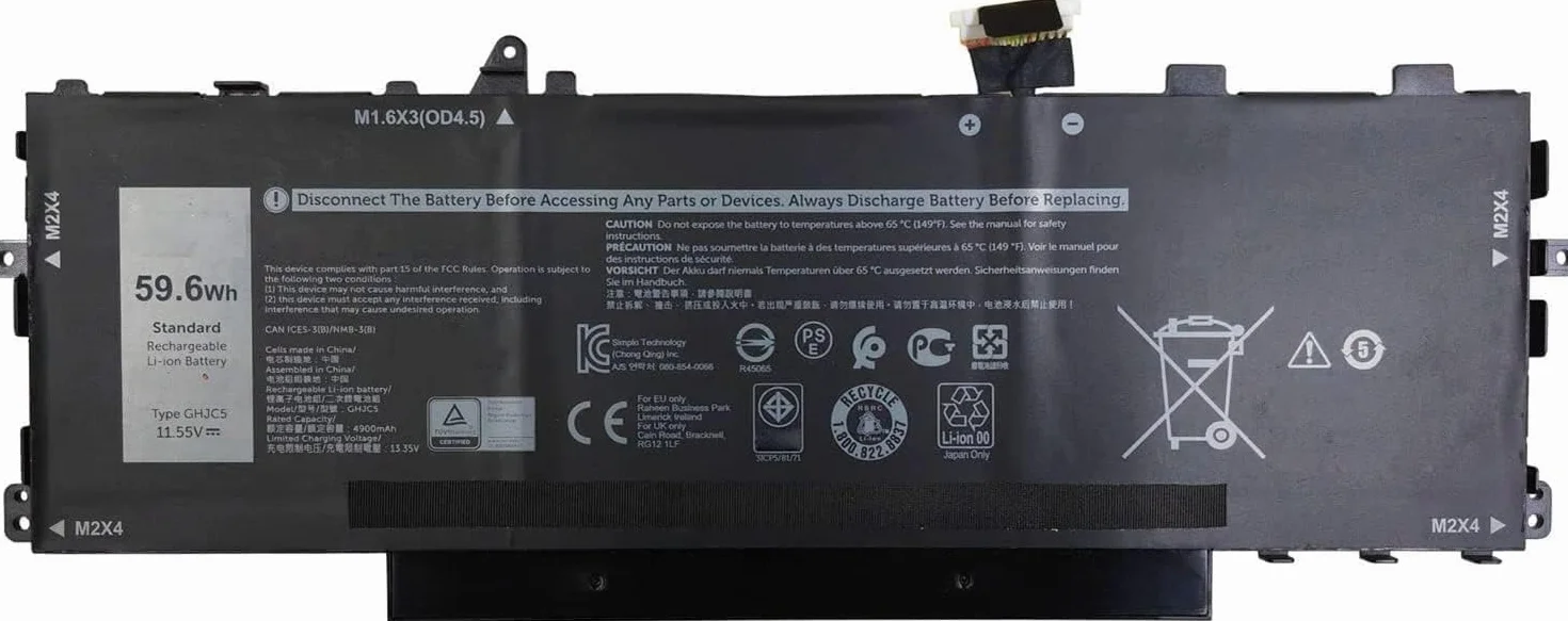Bateria do laptopa Dell Latitude 9420 9430 Series 11,55 V 59,6 Wh