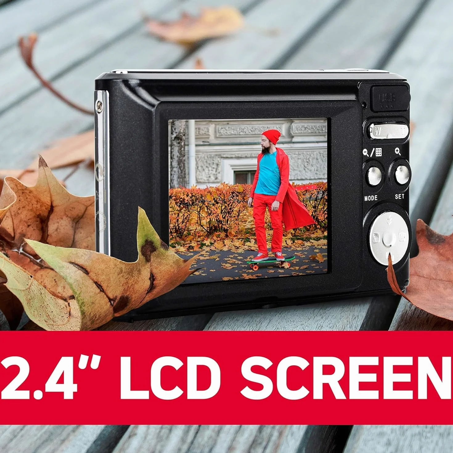 AGFA Photo – kompaktowy aparat cyfrowy z 21-megapikselowym czujnikiem CMOS, 8 x zoom cyfrowy i wyświetlaczem LCD, kolor czarny