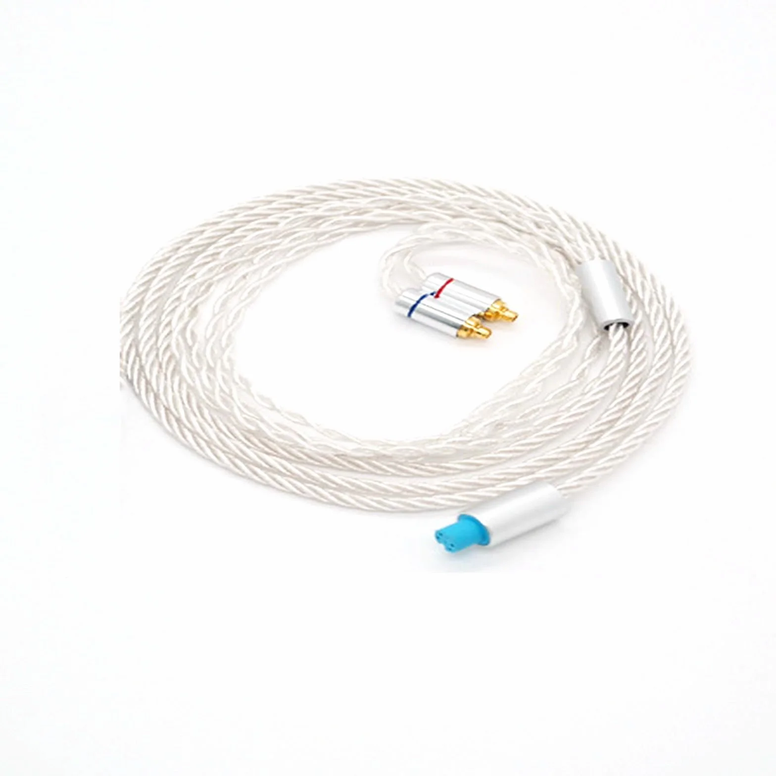 MMCX Zbalansowany Kabel 4.4 mm 2.5 mm 3.5 mm Adapter do Sennheiser IE200 IE300 IE600 IE900 Słuchawki Wymienny Przewód Srebrny