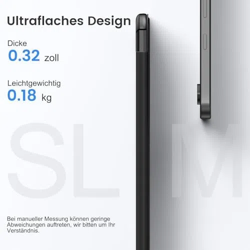 Vobafe etui na Samsung Galaxy Tab A11+ A9+ 11 cali (2025/2023), cienka lekka twarda ochronna okładka z podstawą dla Galaxy Tab A11 Plus A9 Plus, automatyczna funkcja snu/budzenia, Czarny