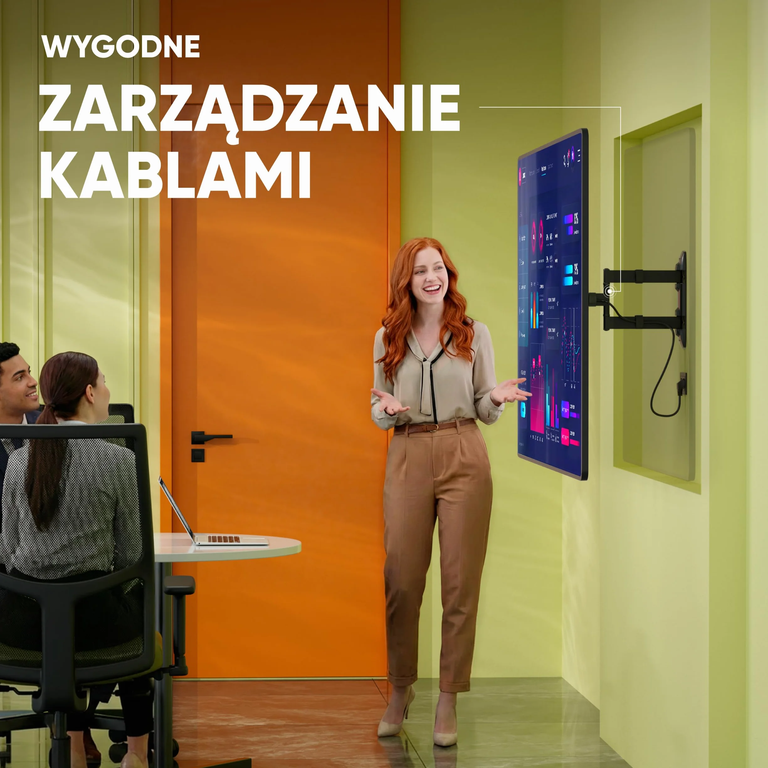ONKRON Uchwyt Ścienny do Telewizora 32-65 Cali, maks. 35 Kg, Obrotowy i Pochylany Wieszak na TV, maks. VESA 400x400, Uniwersalny Wysuwane Ramię do Telewizora, Czarny M4-B