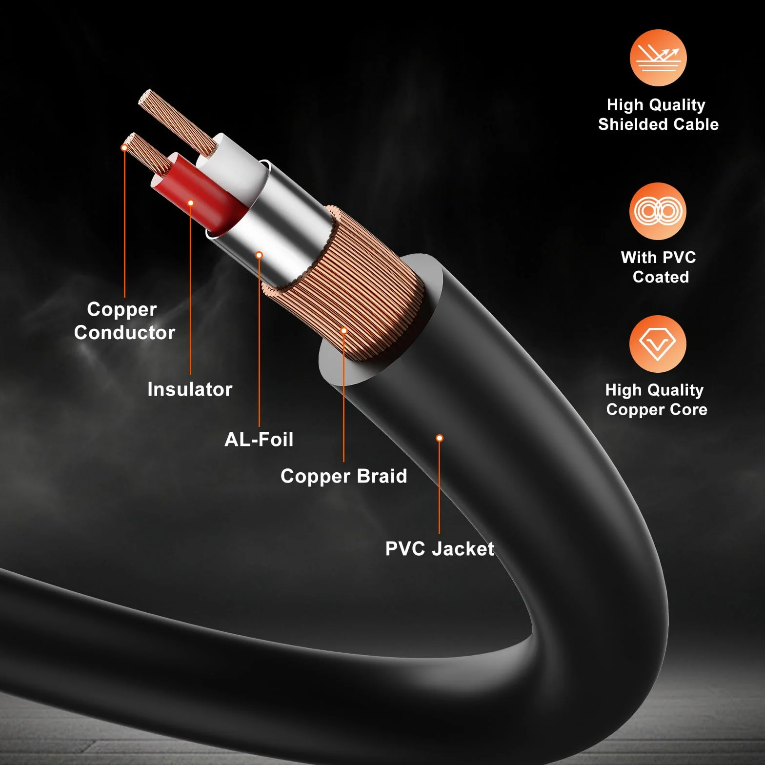 J&D 2-pakiety złoconych kabli audio stereo 3,5 mm Aux 90° prosty kąt Kompatybilne z iPhone, głośnikami i innymi urządzeniami, 0,9 m