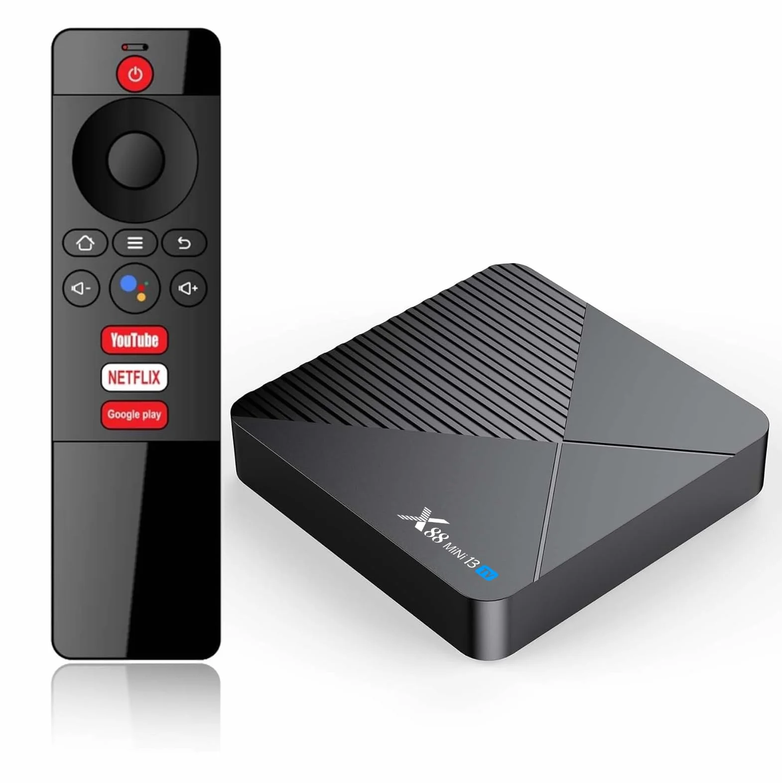 GREVA Android 13.0 TV Box, Android Box 4 GB RAM 32 GB ROM RK3528mini Quad-Core 64bit Cortex-A53 chip, rozdzielczość 8K UHD 2,4 GHz / 5,8 GHz WiFi6 10/100 M LAN Enternet Bluetooth 5.0 Smart TV Box