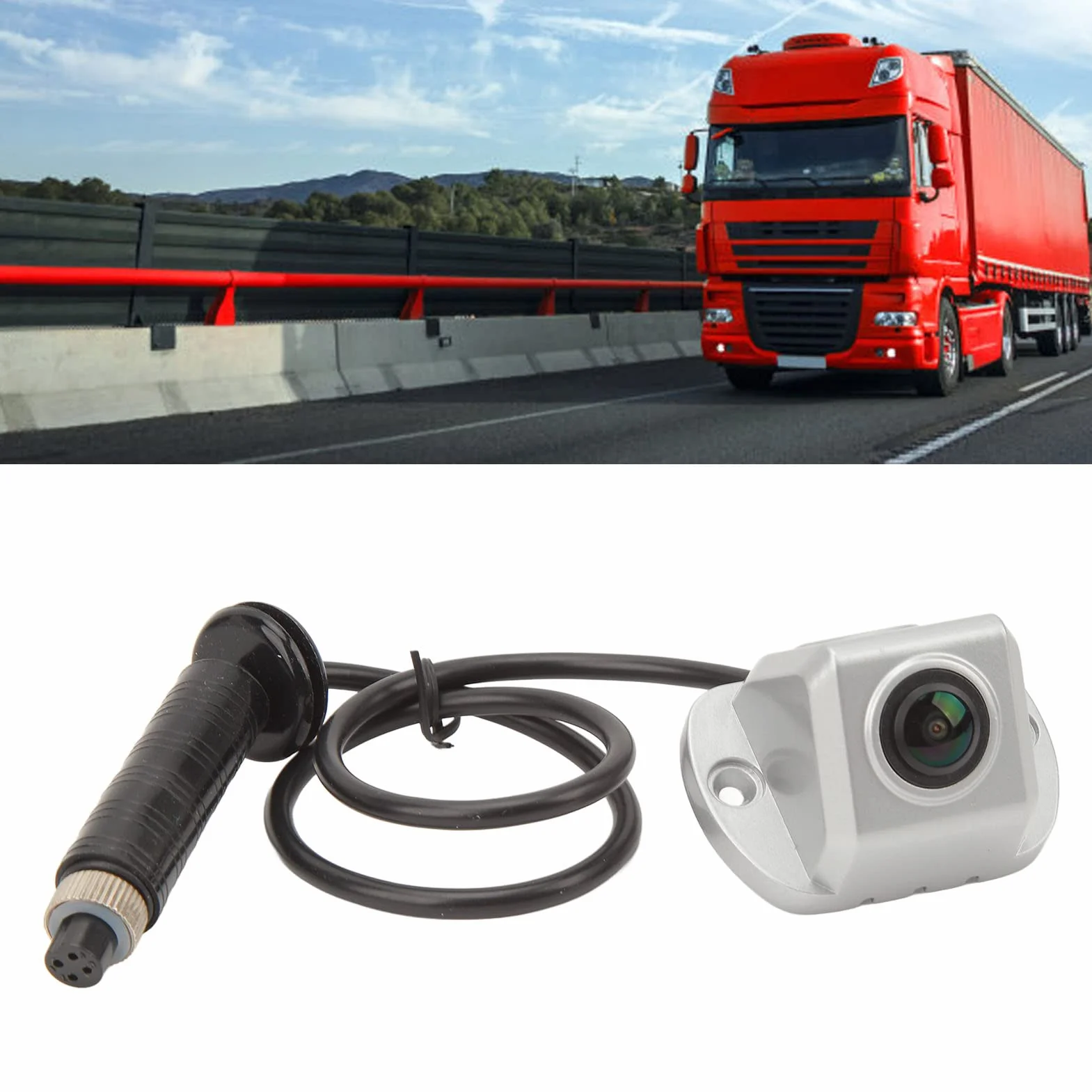 Kamera Boczna, Noktowizor 4-pinowa Kamera Cofania Wodoodporna Kamera Samochodowa Blind Spot IP68 z Widokiem z Boku do Autobusu RV Van Truck (-1610230021012)