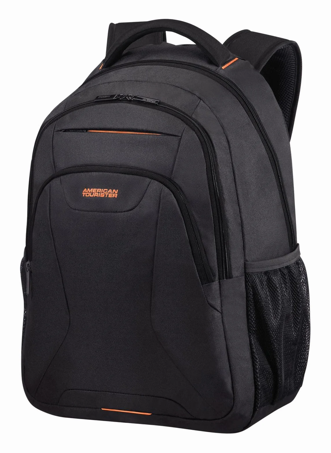 American Tourister AT Work - Plecak na laptopa 17.3 cala, 52 cm, 34 L, Czarny/Pomarańczowy (Black/Orange)