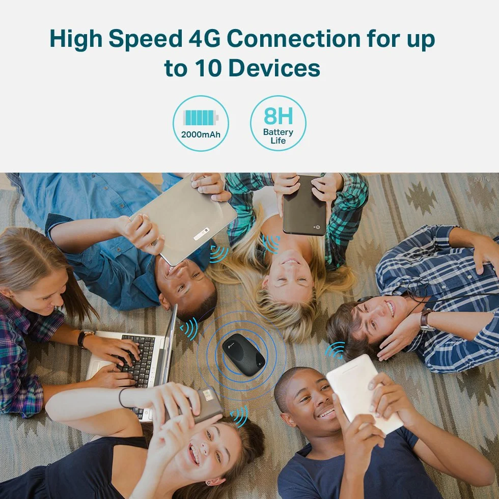 TP-Link M7200 | Przenośny Hotspot 4G LTE | Prędkość pobierania do 150 Mb/s | Obsługa do 10 urządzeń | Bateria 2000mAh | Plug & Play | Kompaktowy design